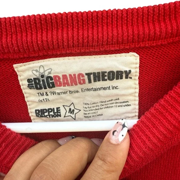 Ripple Junction Red Bazinga Sweatshirt size Medium - Picture 4 of 7